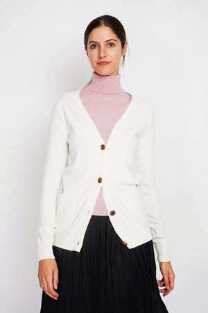 Fancy buttoned v-neck oversized fit vest with long sleeve pockets