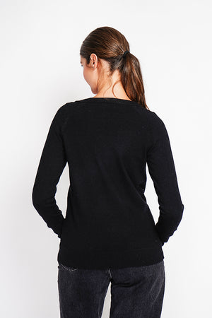 Fancy buttoned v-neck oversized fit vest with long sleeve pockets