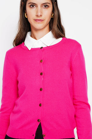 Fancy buttoned crew neck vest with long sleeves