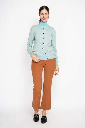 Fancy buttoned crew neck vest with long sleeves