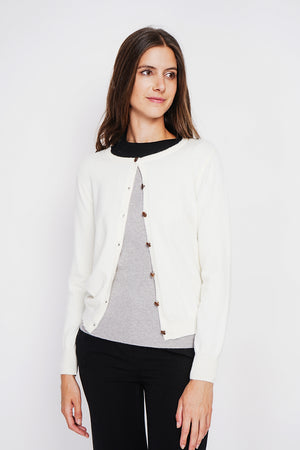 Fancy buttoned crew neck vest with long sleeves
