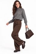 Pull col montant torsadé 4 fils – Gris – Assuili