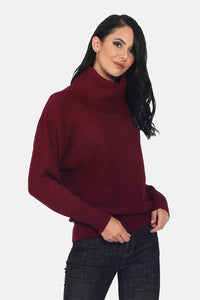 Ball Collar Sweater, Batwing Sleeves in 4 threads