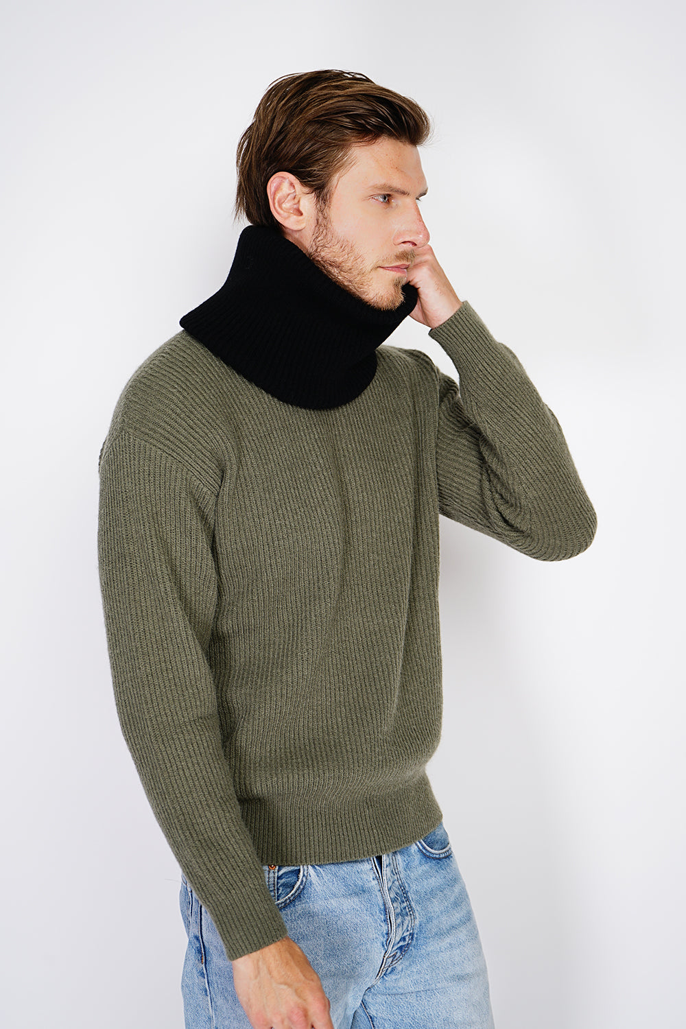 Ribbed neck warmer