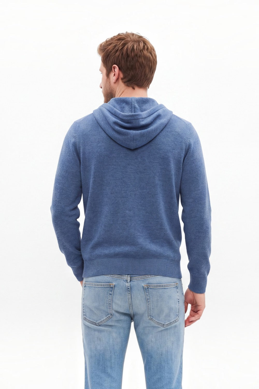 Pull homme à capuche – Bleu jean – C&Jo
