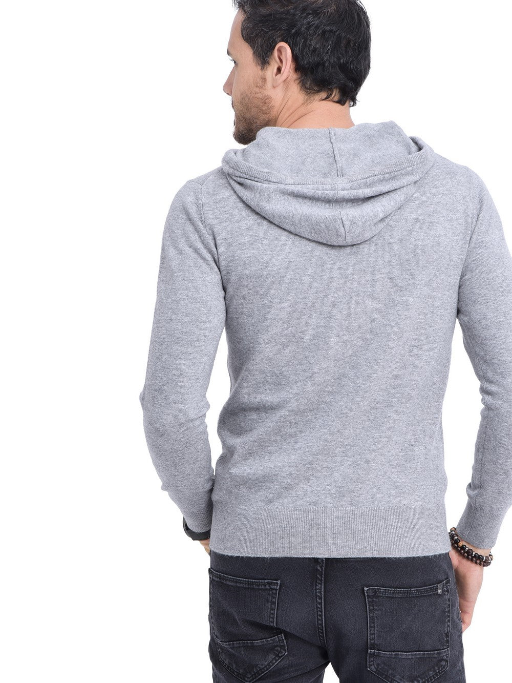Pull homme à capuche – Gris – C&Jo