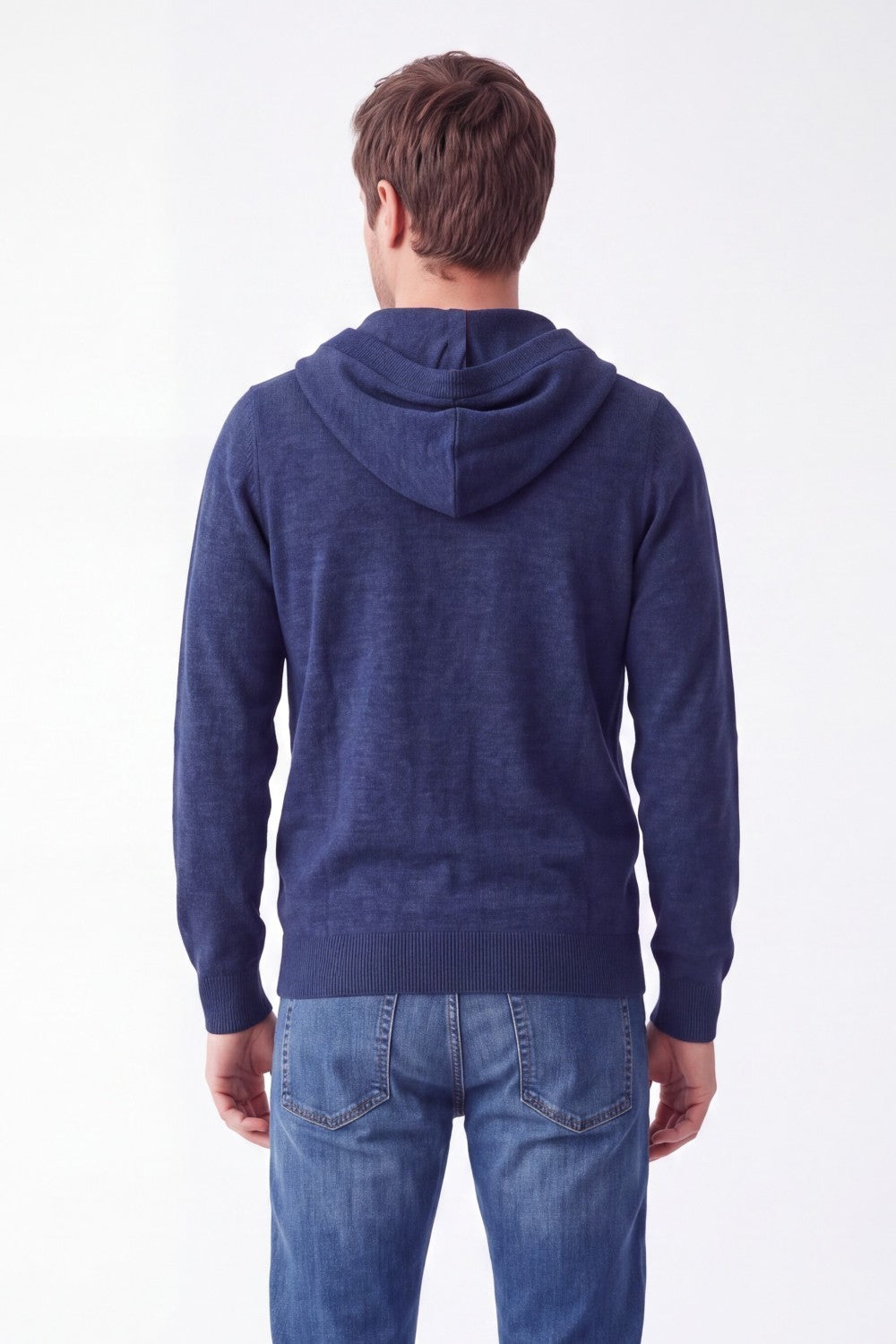 Gilet homme zippé à capuche – Bleu nuit – C&Jo