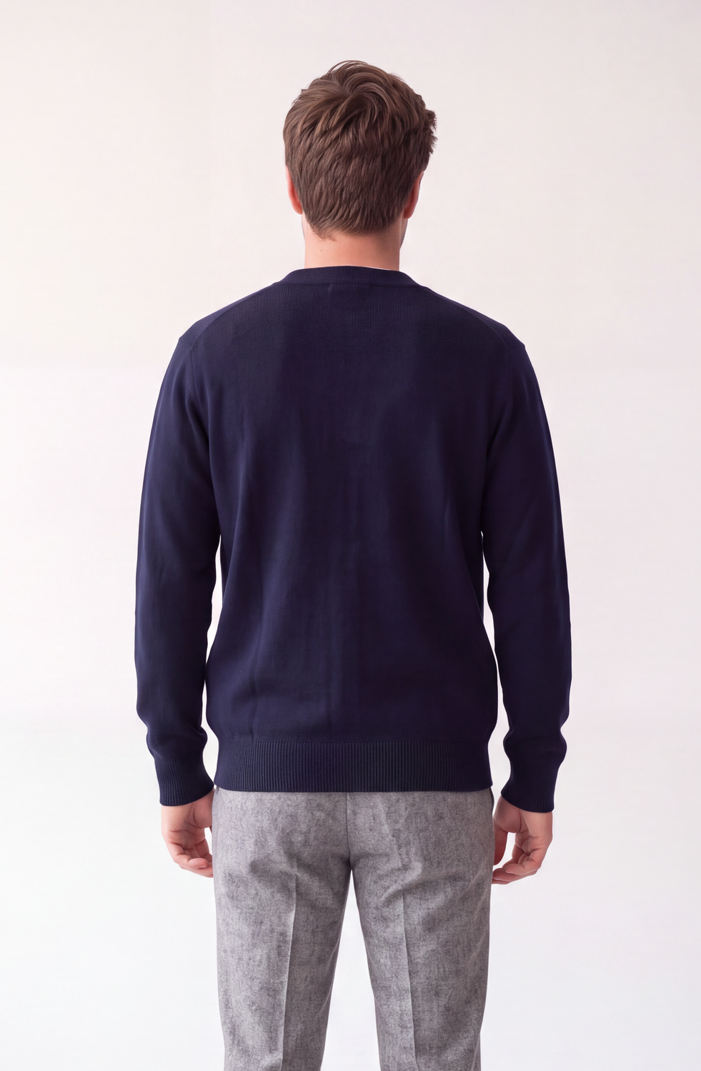 Gilet homme col V boutonné – Bleu nuit – C&Jo