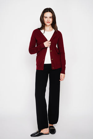 Fancy buttoned v-neck oversized fit vest with long sleeve pockets