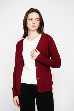 Fancy buttoned v-neck oversized fit vest with long sleeve pockets