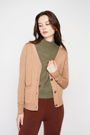 Fancy buttoned v-neck oversized fit vest with long sleeve pockets