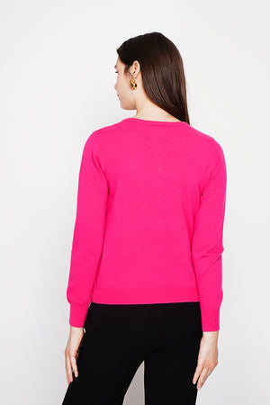 Fancy buttoned crew neck vest with long sleeves