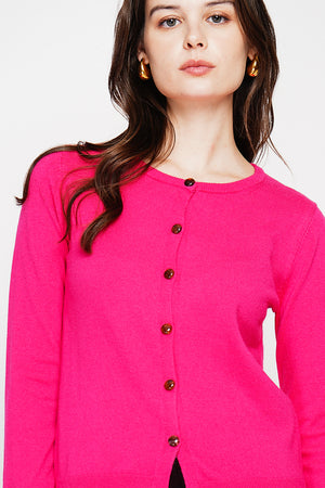Fancy buttoned crew neck vest with long sleeves