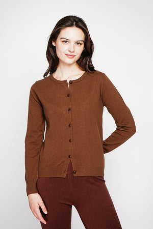Fancy buttoned crew neck vest with long sleeves