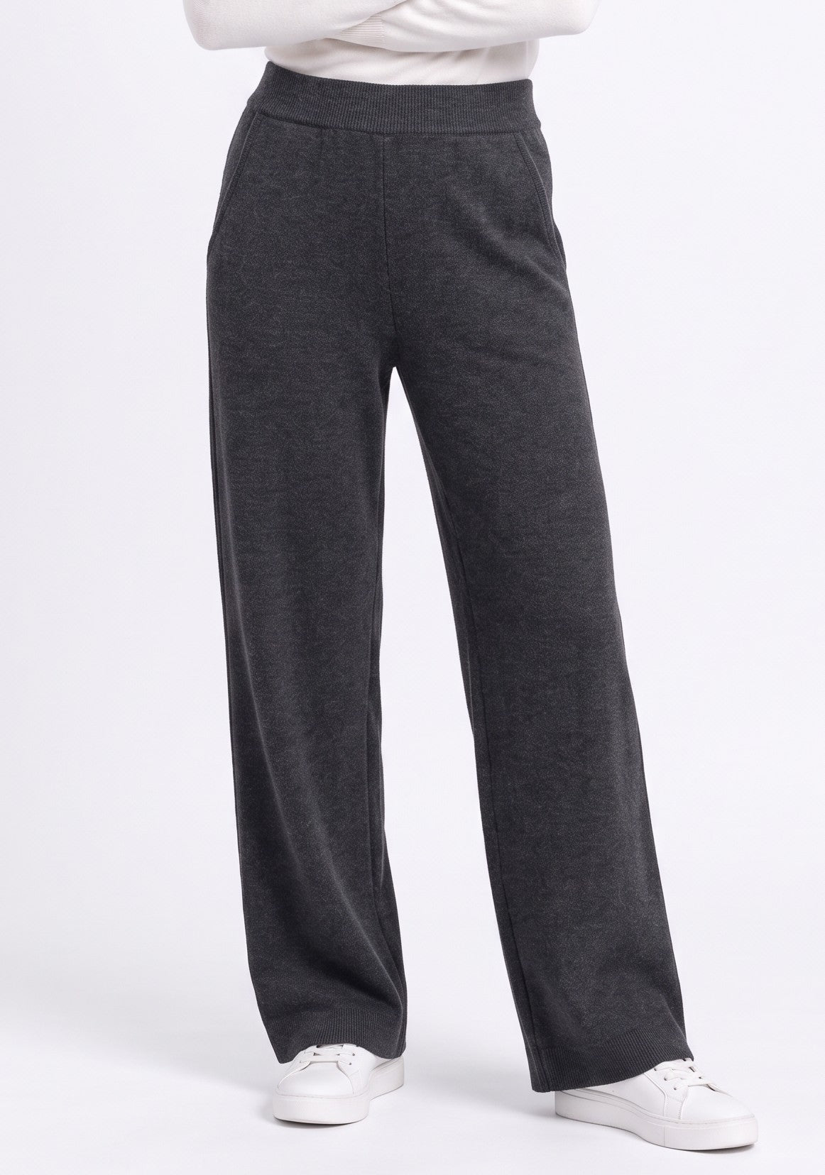 Pantalon large taille haute – Noir – C&Jo