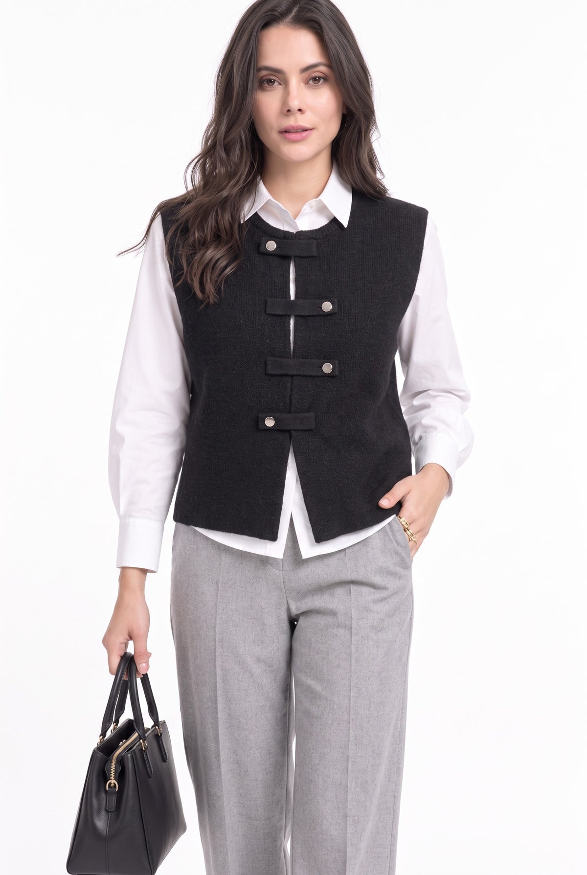 Gilet sans manches oversize – Noir – C&Jo