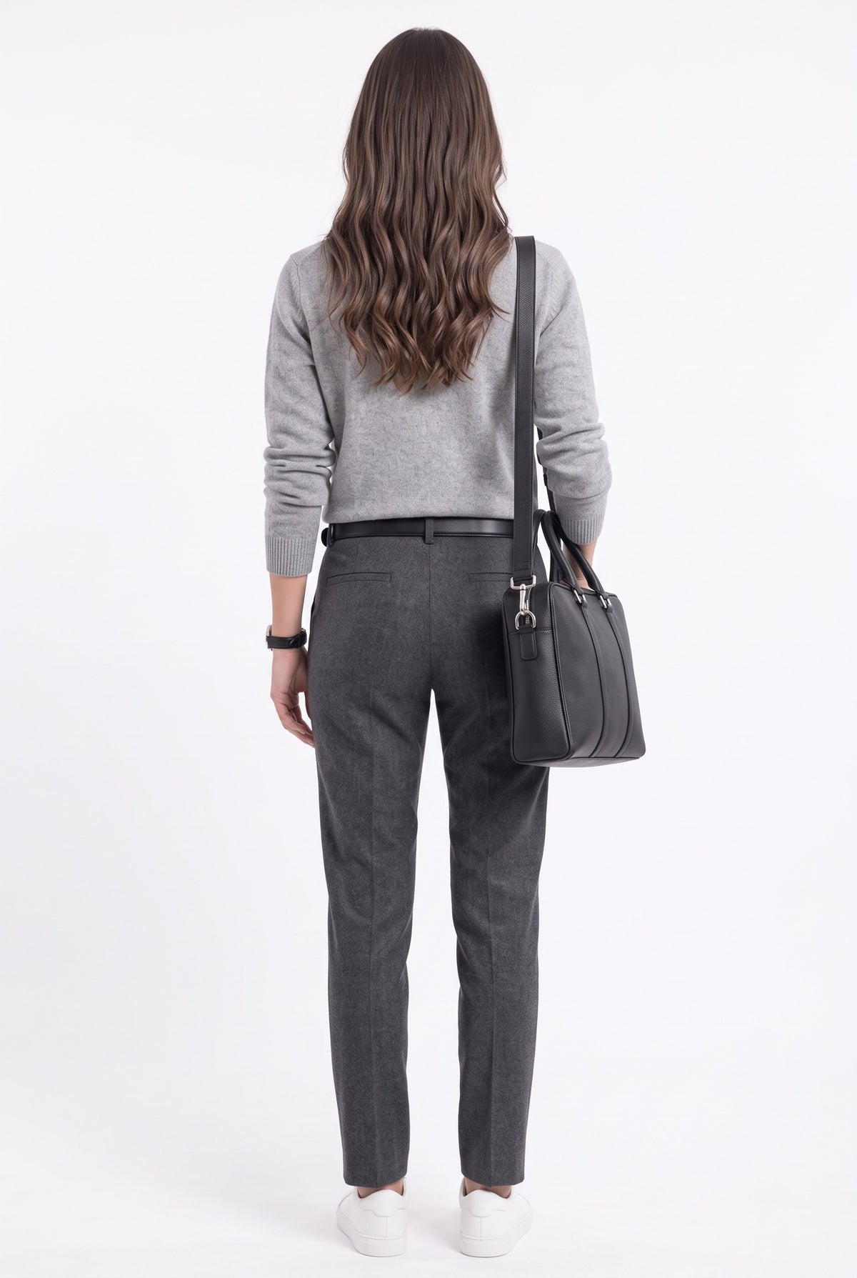 Pull col camionneur zippé 4 fils – Gris – C&Jo