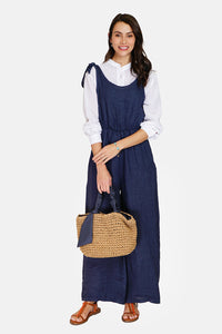 Dungarees elastic at the waist pockets on the sides