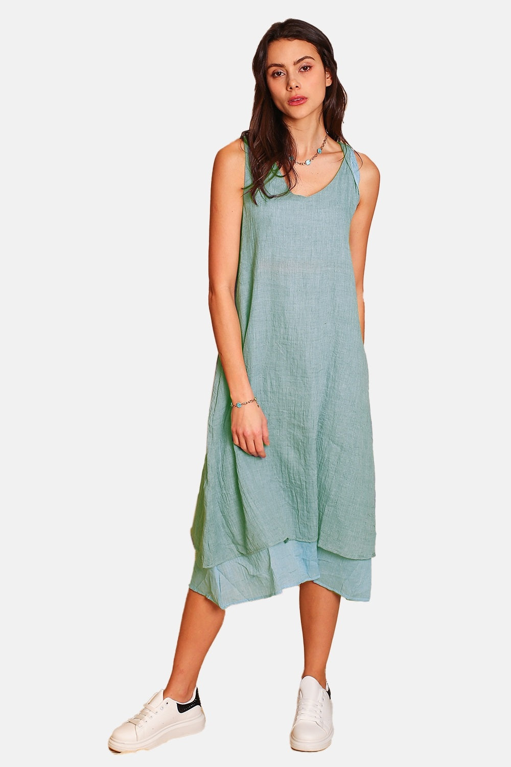 V-Neck Casual Dresses S/M