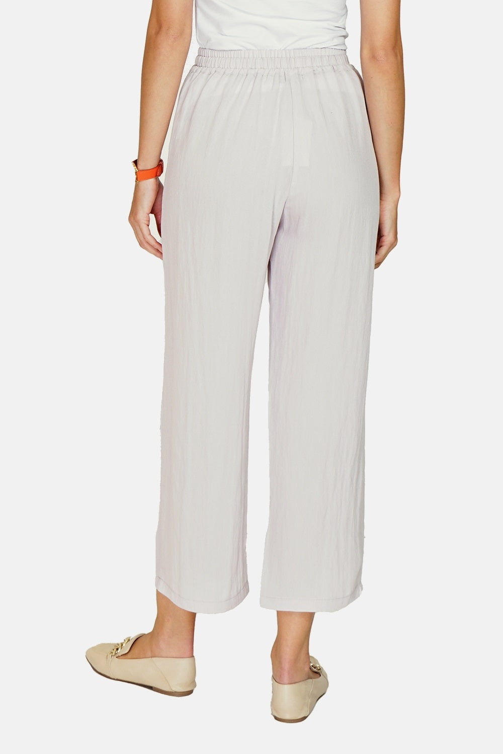 High waist patch pocket pants with drawstring