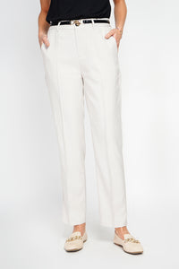 Mid-rise pants with front pockets