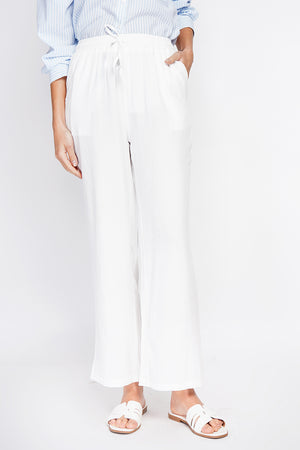 High waisted drawstring pants with pockets