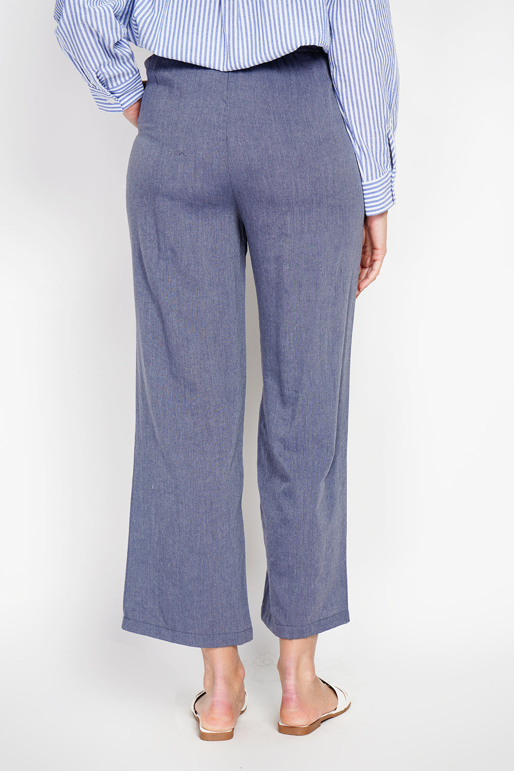 High waisted drawstring pants with pockets