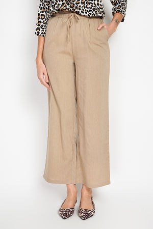 High waisted drawstring pants with pockets