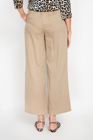 High waisted drawstring pants with pockets