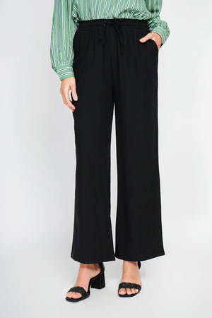 High waisted drawstring pants with pockets