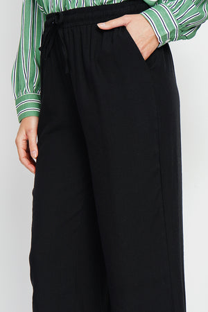 High waisted drawstring pants with pockets