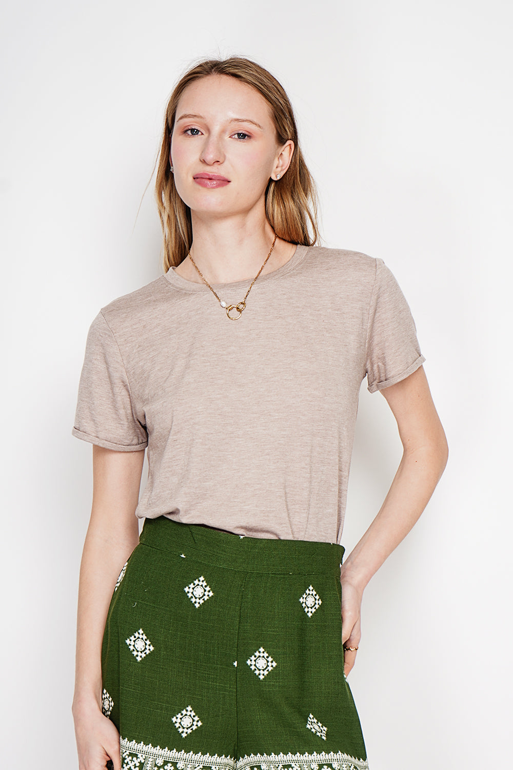 T-shirt col rond manches courtes – Lin – Le Jardin du Lin