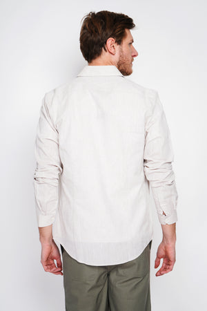 Slim fit shirt with Italian collar and two-button broken cuff