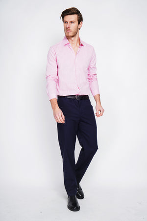 Slim fit shirt with Italian collar and two-button broken cuff