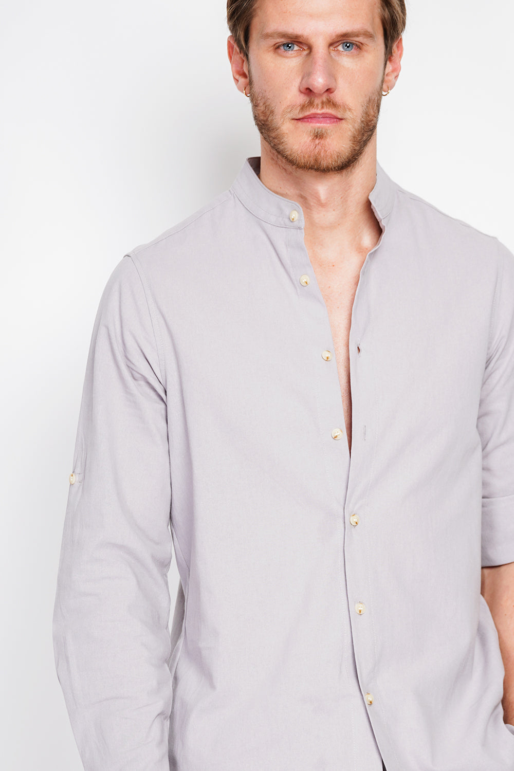 Long sleeve officer collar shirt