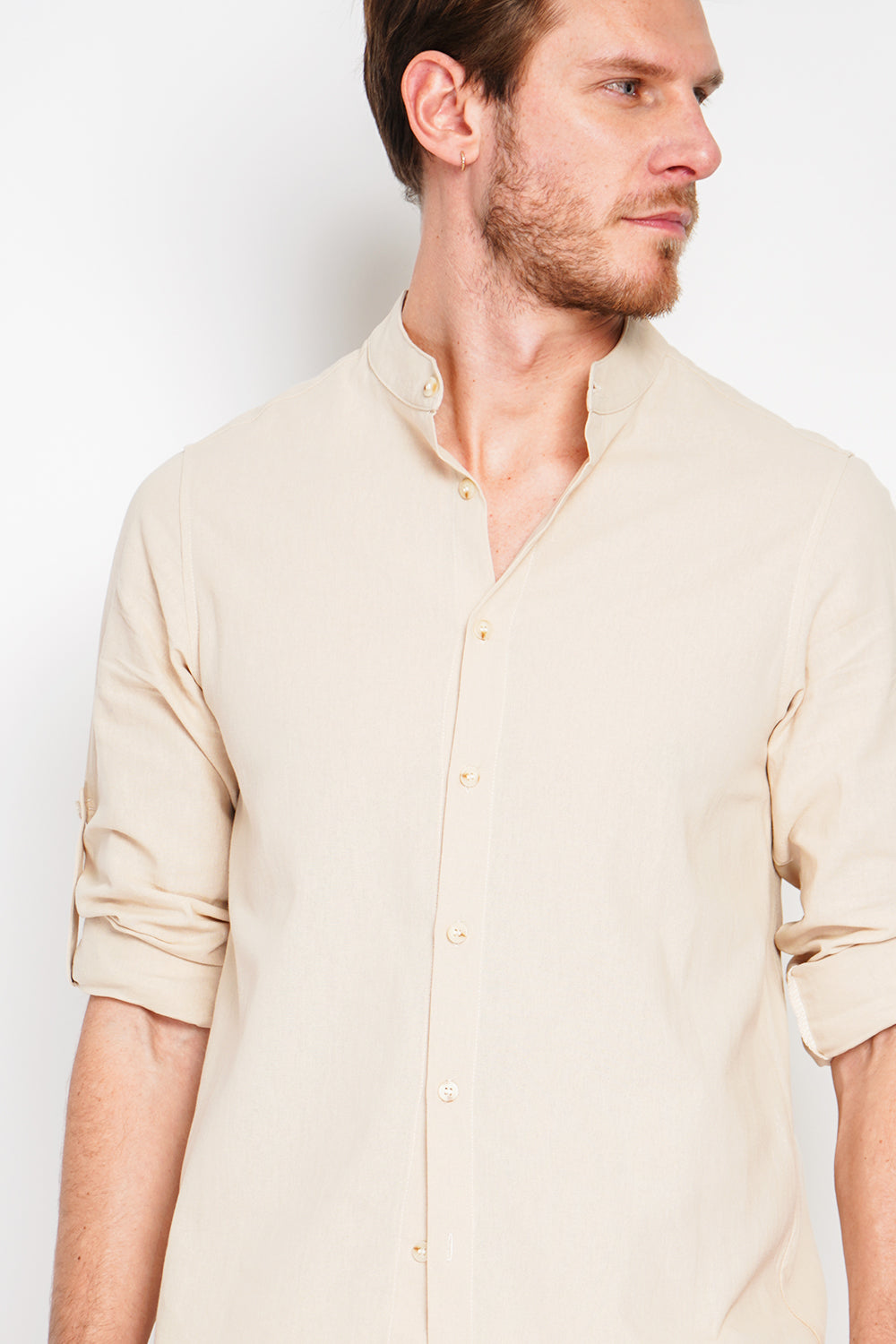 Long sleeve officer collar shirt