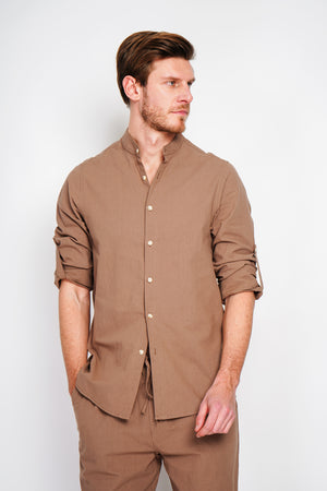 Long sleeve officer collar shirt