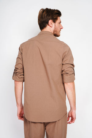 Long sleeve officer collar shirt