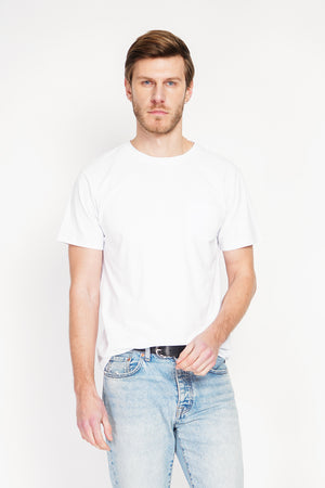 Round neck short sleeve t-shirt Patch pocket on the chest