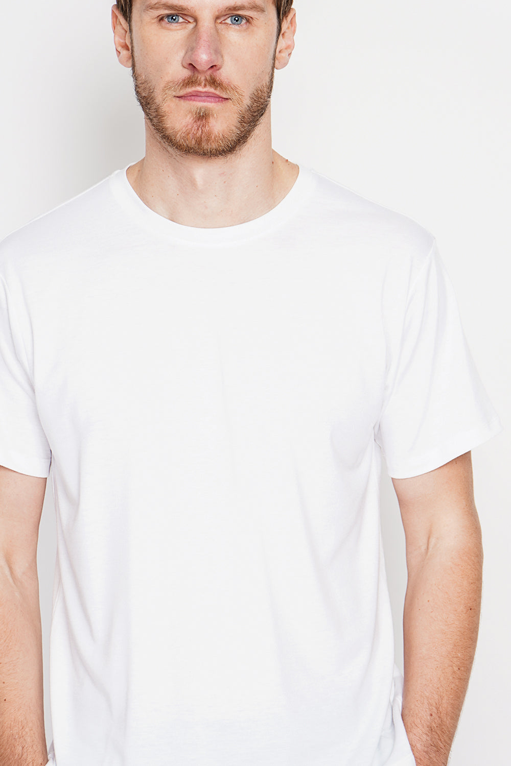 T-shirt col rond manches courtes – Blanc – Secret du Lin