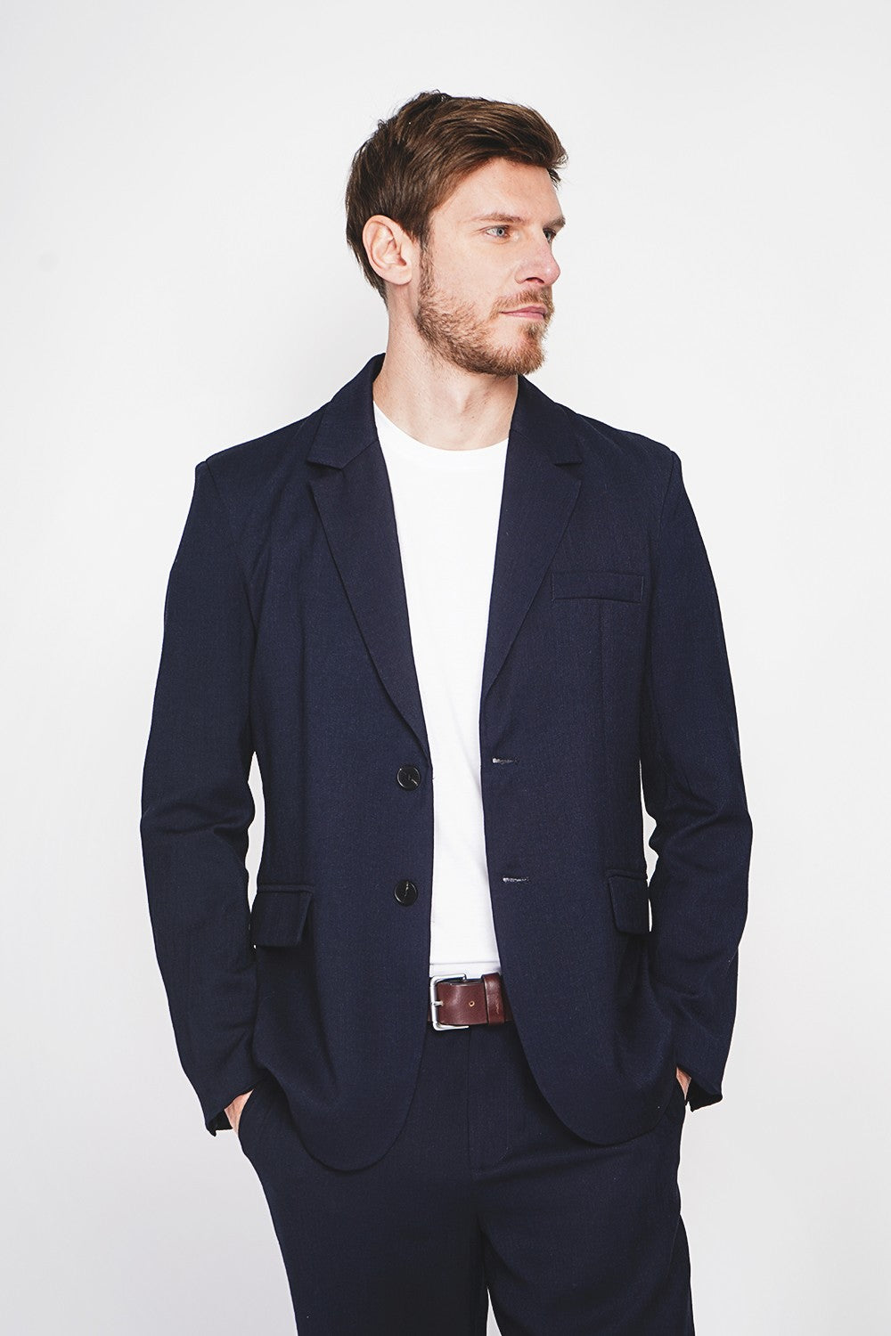 Classic 2-button jacket – Navy – Secret du Lin