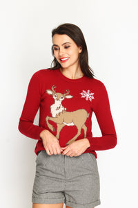 Women's long-sleeved Christmas sweater