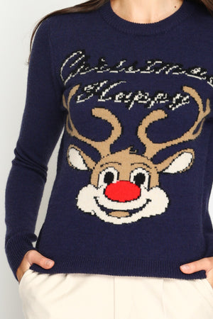 Women's long-sleeved Christmas sweater