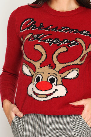 Women's long-sleeved Christmas sweater