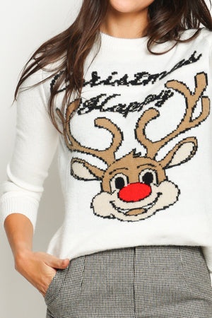 Women's long-sleeved Christmas sweater