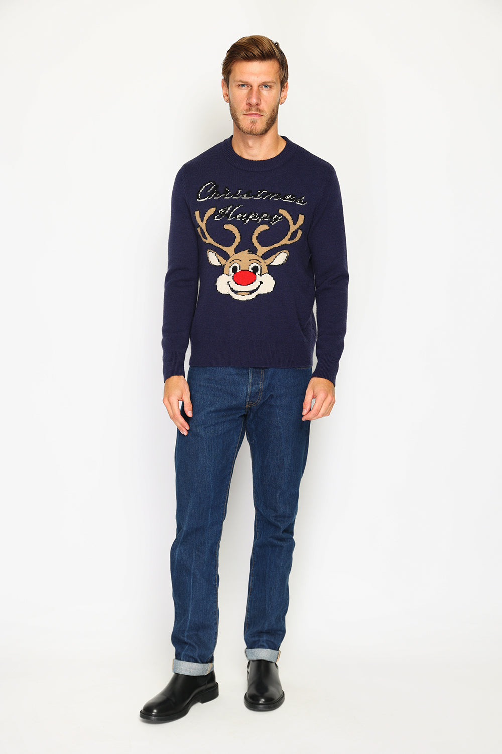 Men's long-sleeved Christmas sweater