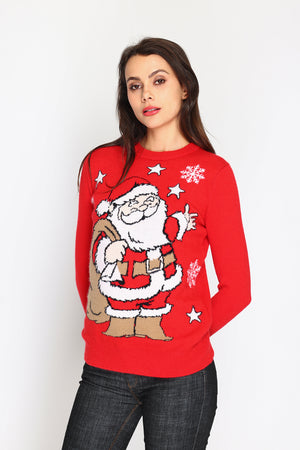 Women's long-sleeved Christmas sweater