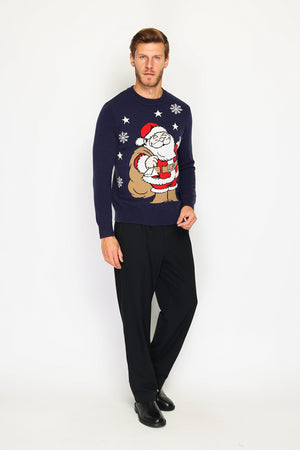 Men's long-sleeved Christmas sweater