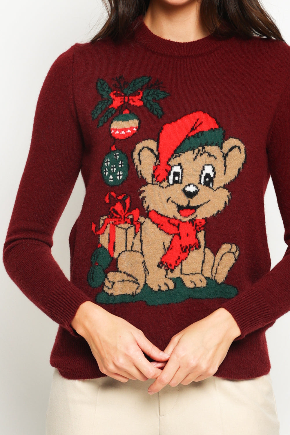 Women's long-sleeved Christmas sweater