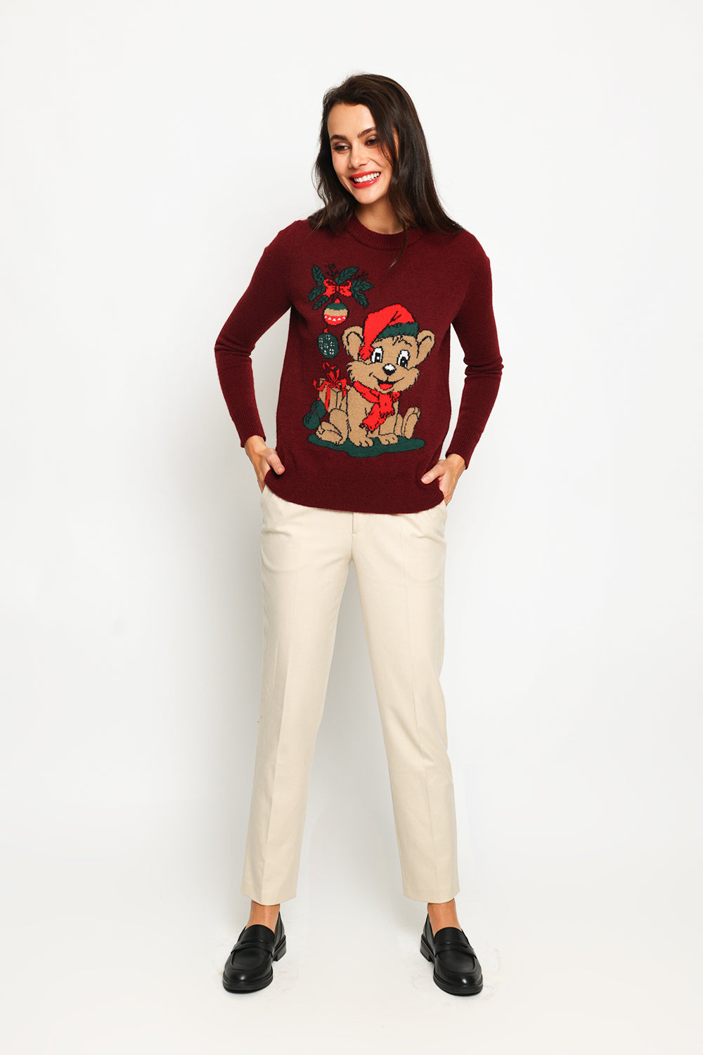 Women's long-sleeved Christmas sweater